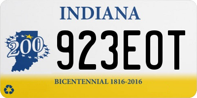 IN license plate 923EOT