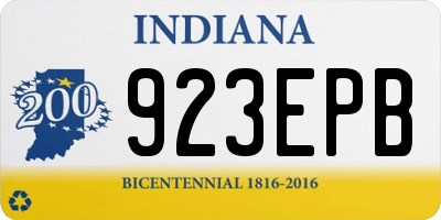 IN license plate 923EPB
