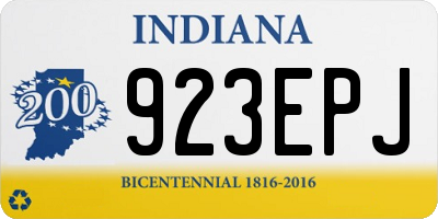 IN license plate 923EPJ