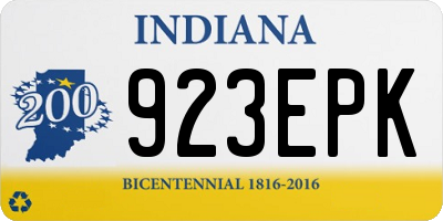 IN license plate 923EPK