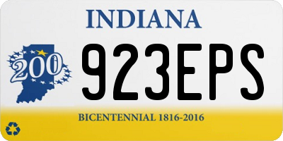 IN license plate 923EPS