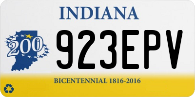IN license plate 923EPV