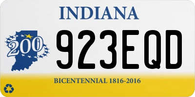 IN license plate 923EQD