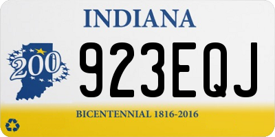 IN license plate 923EQJ