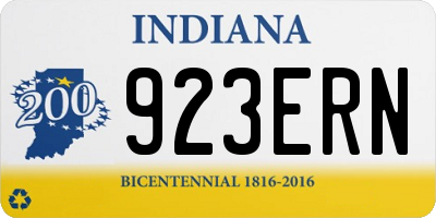 IN license plate 923ERN