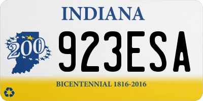 IN license plate 923ESA