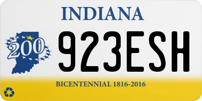 IN license plate 923ESH