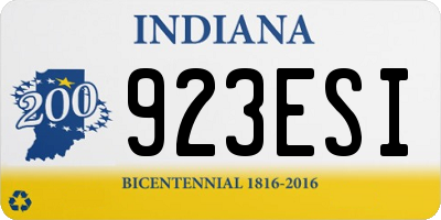 IN license plate 923ESI
