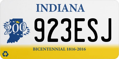 IN license plate 923ESJ