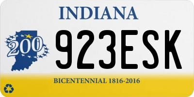 IN license plate 923ESK