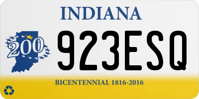 IN license plate 923ESQ