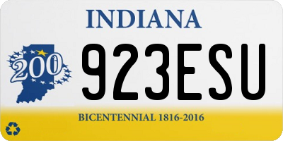 IN license plate 923ESU