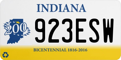 IN license plate 923ESW