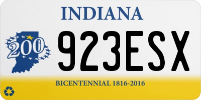 IN license plate 923ESX