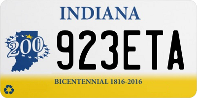 IN license plate 923ETA