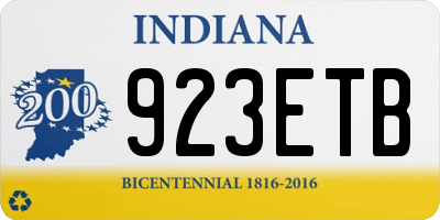 IN license plate 923ETB