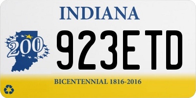 IN license plate 923ETD
