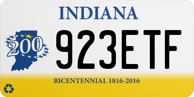 IN license plate 923ETF