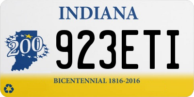 IN license plate 923ETI