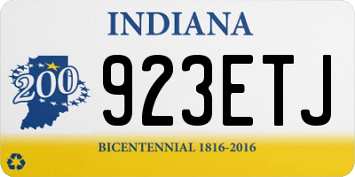IN license plate 923ETJ