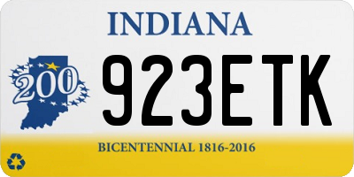 IN license plate 923ETK