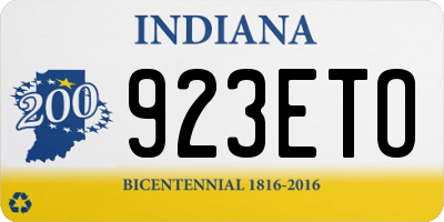 IN license plate 923ETO