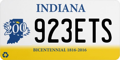 IN license plate 923ETS
