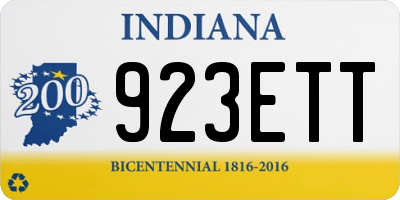 IN license plate 923ETT