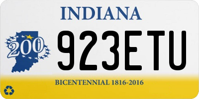 IN license plate 923ETU