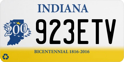 IN license plate 923ETV