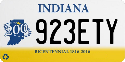 IN license plate 923ETY