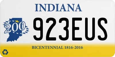 IN license plate 923EUS