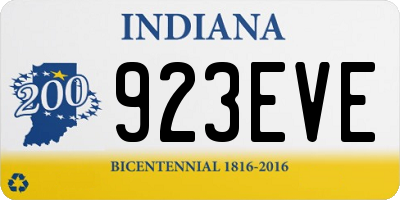 IN license plate 923EVE