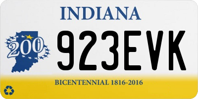 IN license plate 923EVK