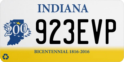 IN license plate 923EVP