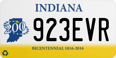 IN license plate 923EVR