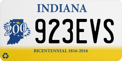 IN license plate 923EVS