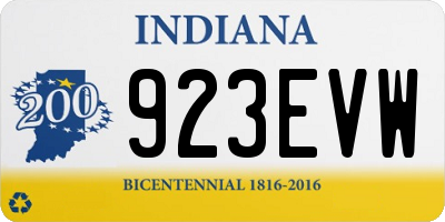 IN license plate 923EVW