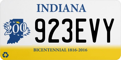 IN license plate 923EVY
