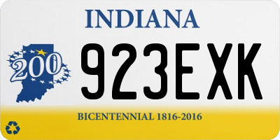 IN license plate 923EXK