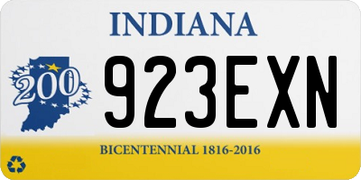 IN license plate 923EXN
