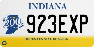 IN license plate 923EXP