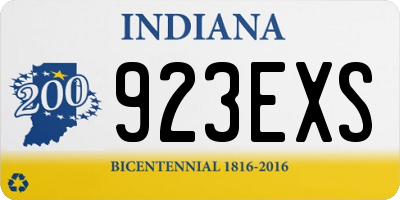 IN license plate 923EXS