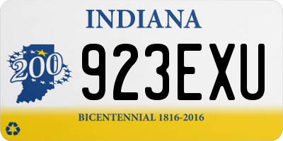 IN license plate 923EXU