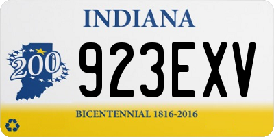 IN license plate 923EXV