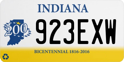 IN license plate 923EXW