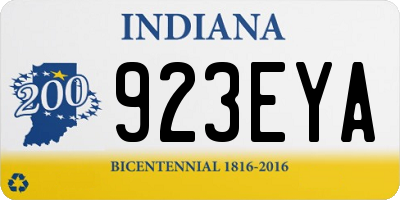 IN license plate 923EYA