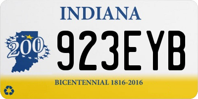 IN license plate 923EYB