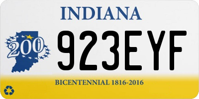 IN license plate 923EYF