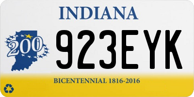 IN license plate 923EYK